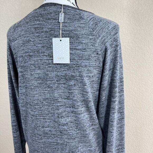 Haute Edition Ultra Soft Pullover Sweatshirt with Contrast Trim size M lagenlook - Picture 15 of 16